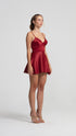 Falu Red Corset Flare Mi̇ni̇ Dress